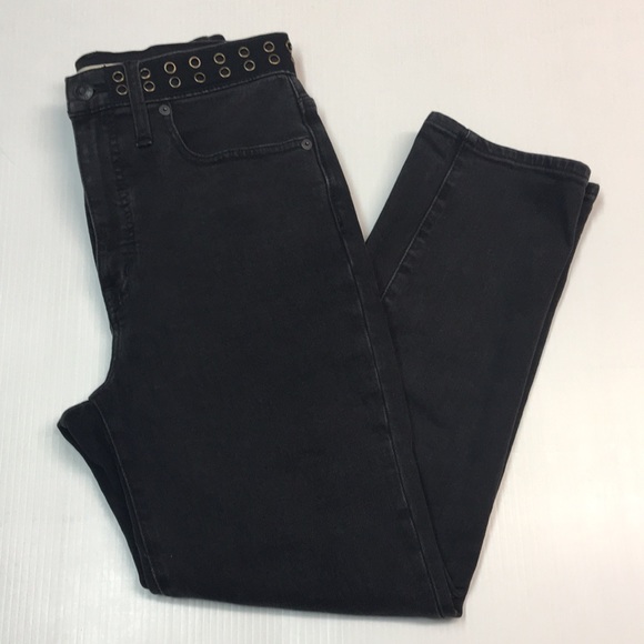 Madewell Women’s Black Classic Straight Cropped Jeans-Gromment Edition. Sz 27 - Picture 4 of 12